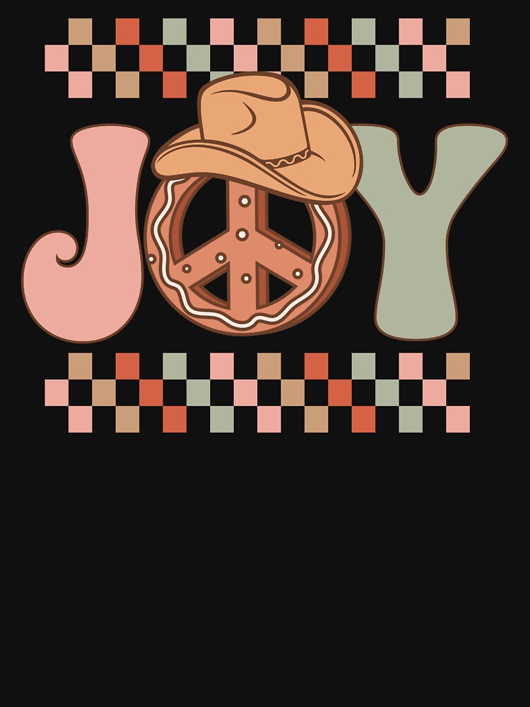 Joy Checkered Christmas Country Cowboy by ArtMeetsPizza