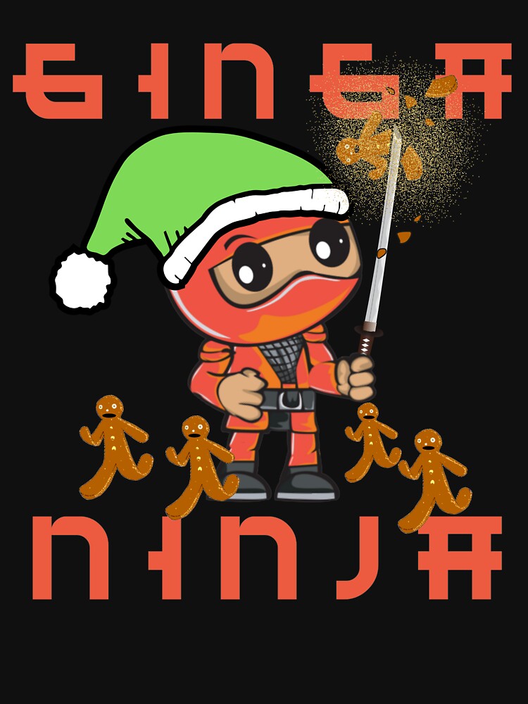 Ginga Ninja Funny Christmas Ninja & Gingerbread Men by The Masked Designer