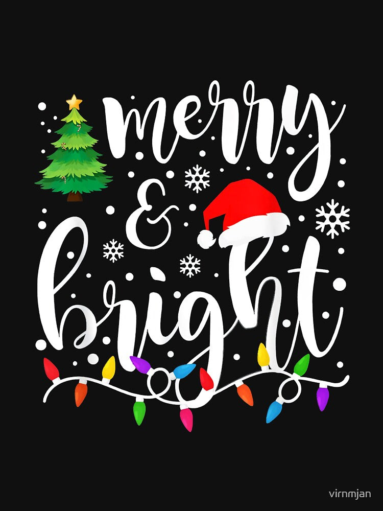 Merry and Bright Christmas Lights Funny Family Christmas by virnmjan