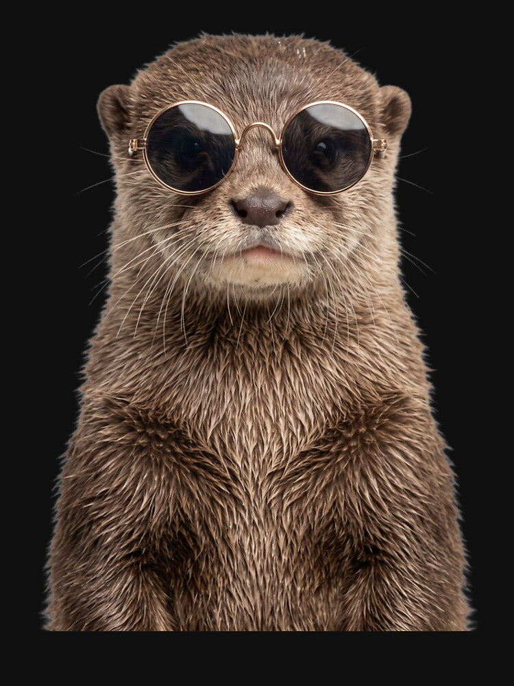 Cute Baby Otter Wearing Sunglasses Funny by RareLavender