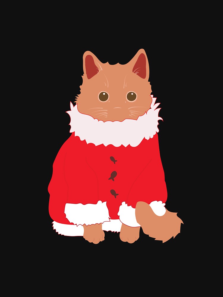 Cute Orange Cat Christmas Sweater Holiday Sticker by Kitty Von Schaden