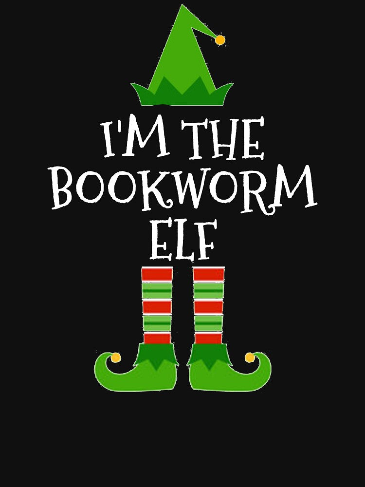 I'm The Bookworm Elf Matching Family Christmas print by TopRatedDesigns