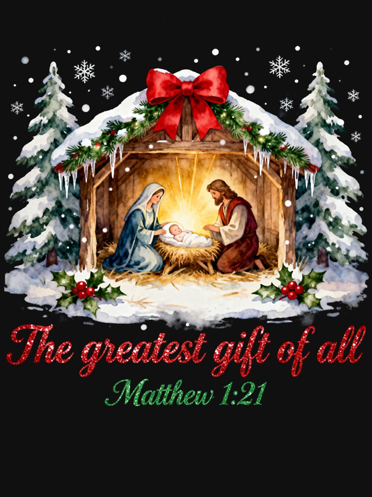 Matthew 1:21 Coquette Christmas Greatest Gift Of All by Verbutler