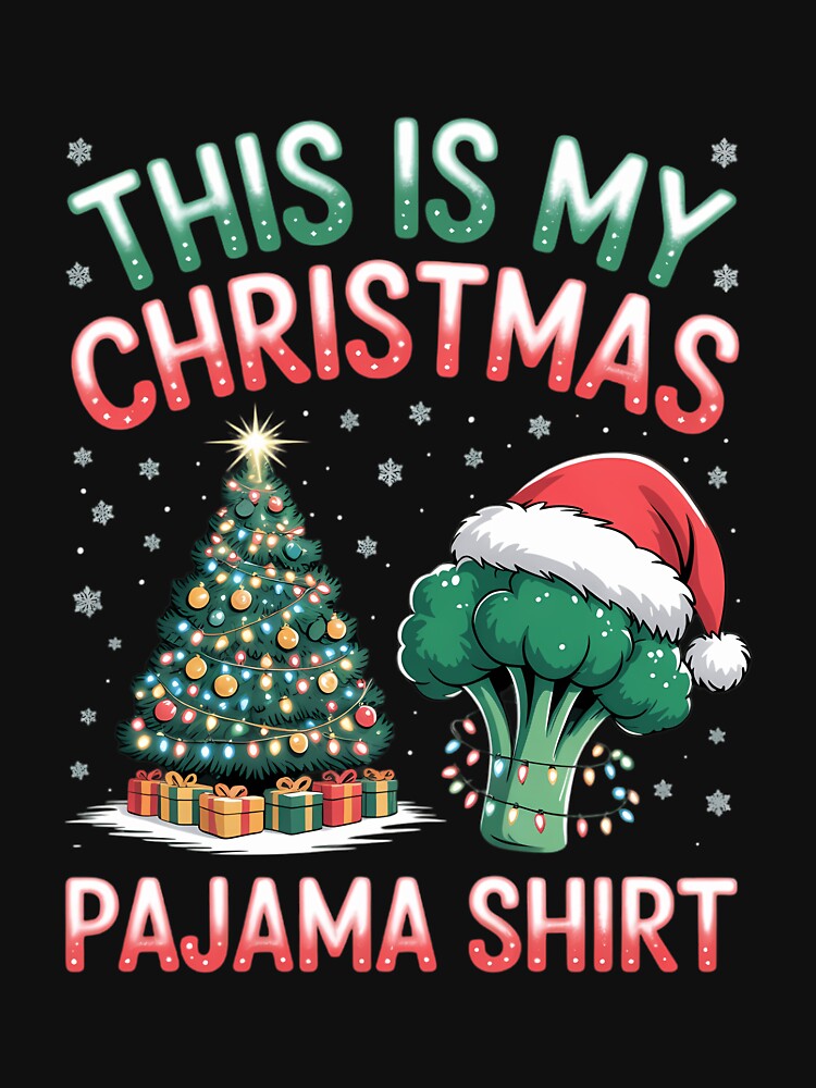 This Is My Christmas Pajama Broccoli Christmas by Moon-Ape