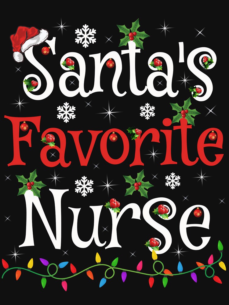 Retro Classic Santas Merry Favorite Christmas Vintage Nurse by Olincristie