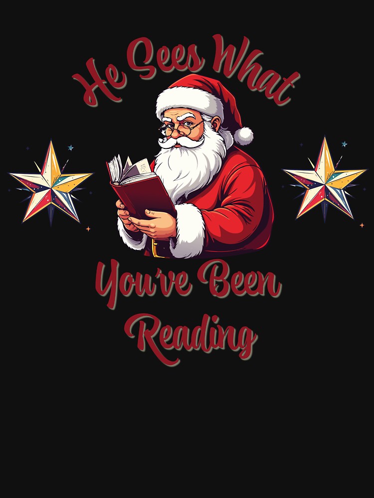 He Sees What You've Been Reading– Suspicious Christmas Santa by LolekCraft