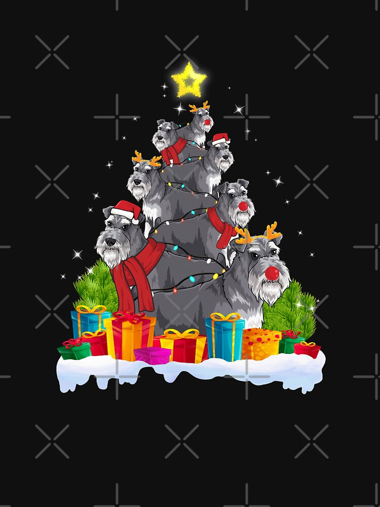 Schnauzer Christmas Tree Funny gift by TeeDoozy