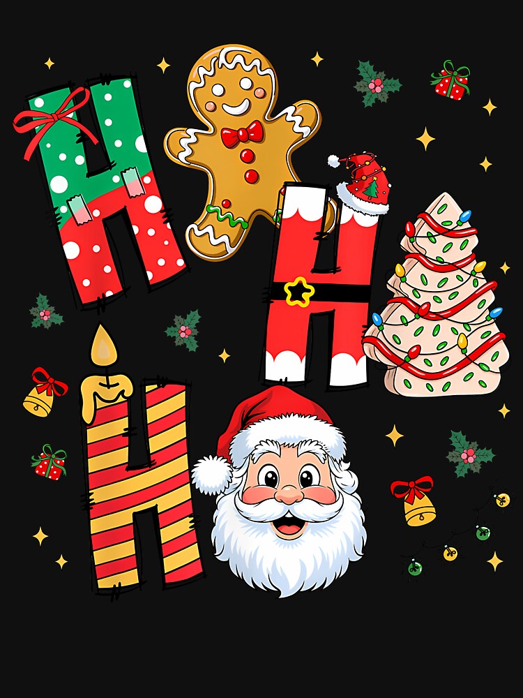 Tree Cake Gingerbread Christmas Ho Ho Funny Santa Claus Men by facegm
