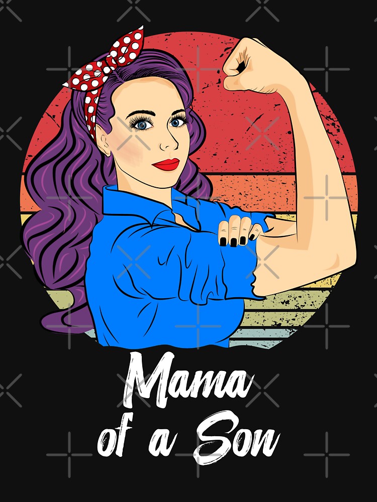 Mama of a Son Vintage Mother’s Day Sunset Retro Women by ZNOVANNA