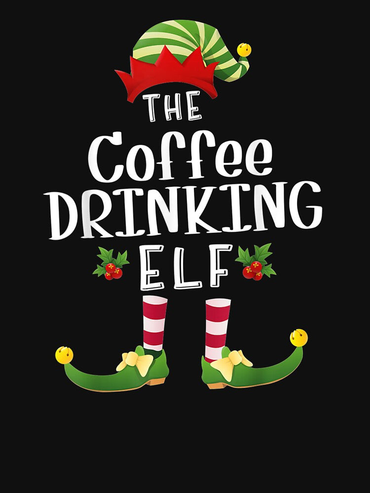 The Coffee Drinking Elf  Funny idea gift for nurse student and coffee lovers mornings by wi trendshop