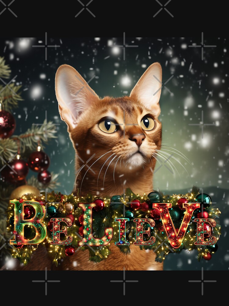 Meowy Christmas: Christmas Abyssinian Cat by Fantasy Masterpiece