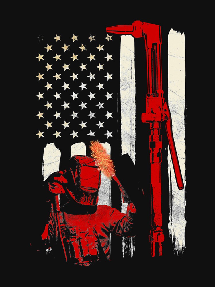 Welder Gifts Funny Welding Patriotic American Flag by Vlasdislaw