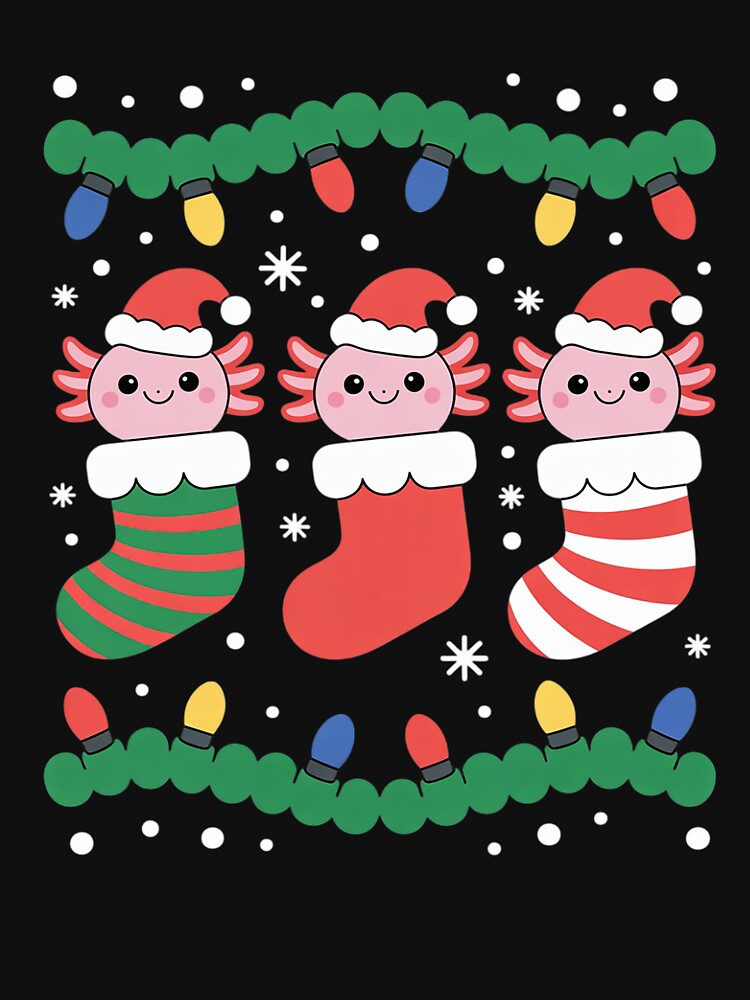 Christmas Axolotls Cute Xmas by FranzFriesen