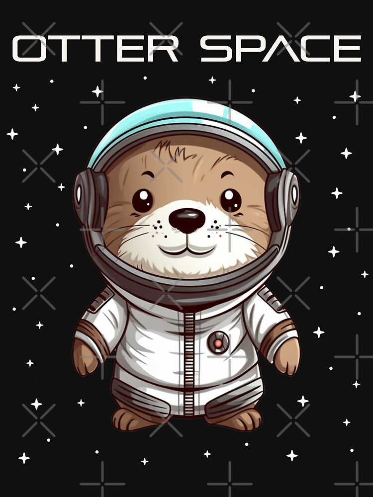 Astronaut Otter - Otter Space - Cute Otter by Mini Pandas