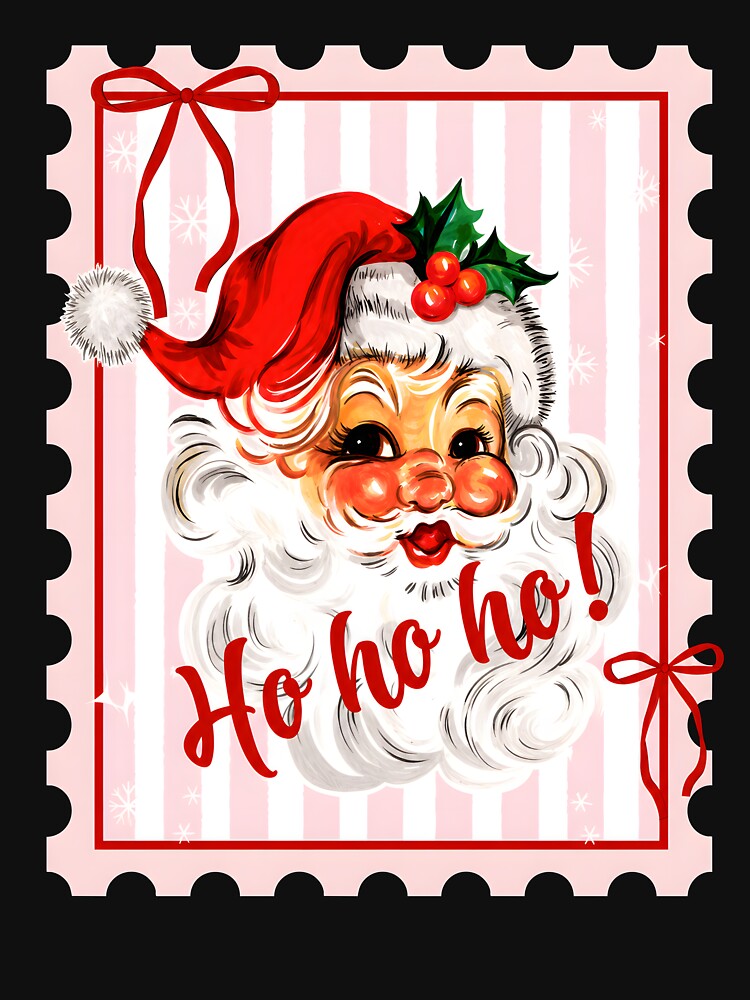 Ho Ho Ho Santa Christmas Stamp by chizuneart