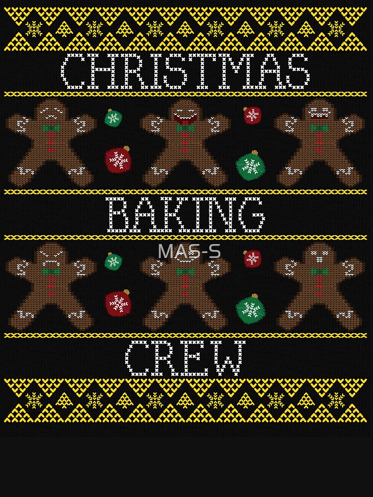 Christmas Baking Crew Gingerbread Man Ugly Christmas Knit by MAS-S