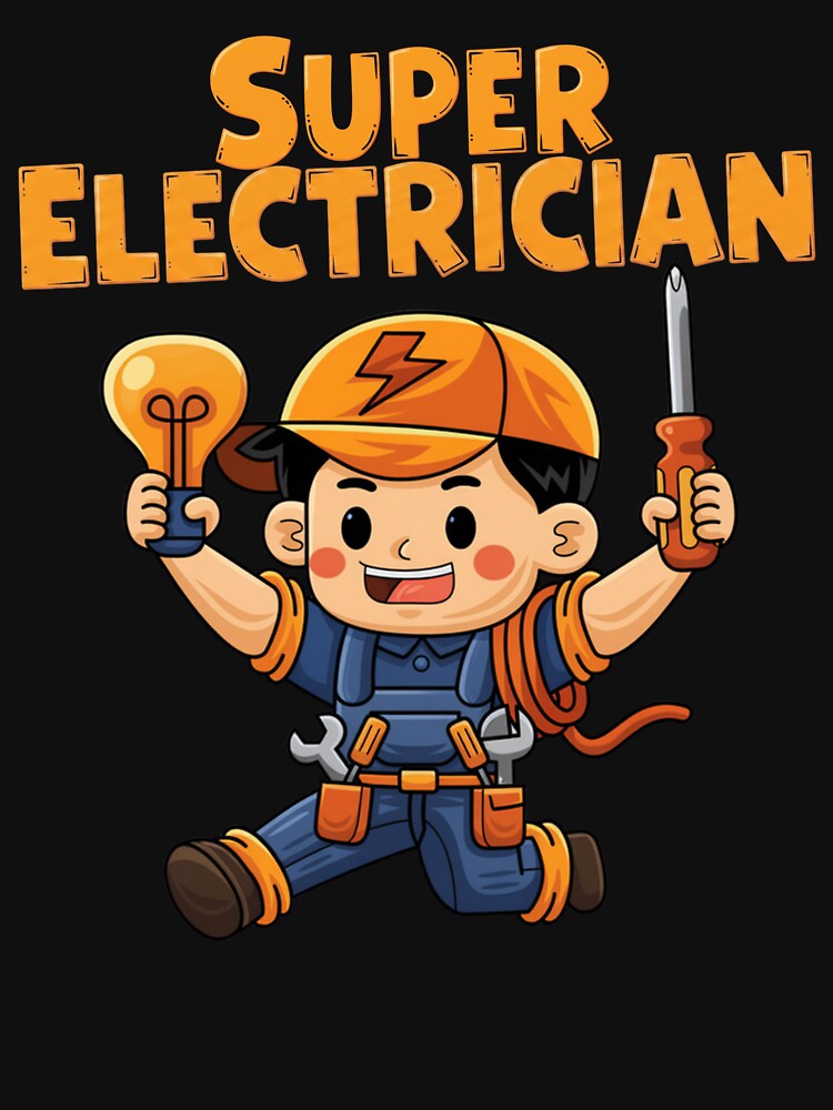 Super Electrician Kid Funny Electrician Gift by Operator Style Wear