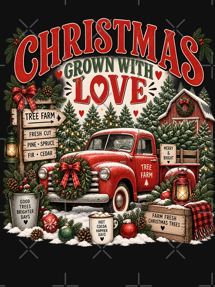 Cute Christmas Grown With Love Tree Farm Holiday Cozy by Nordo Studio