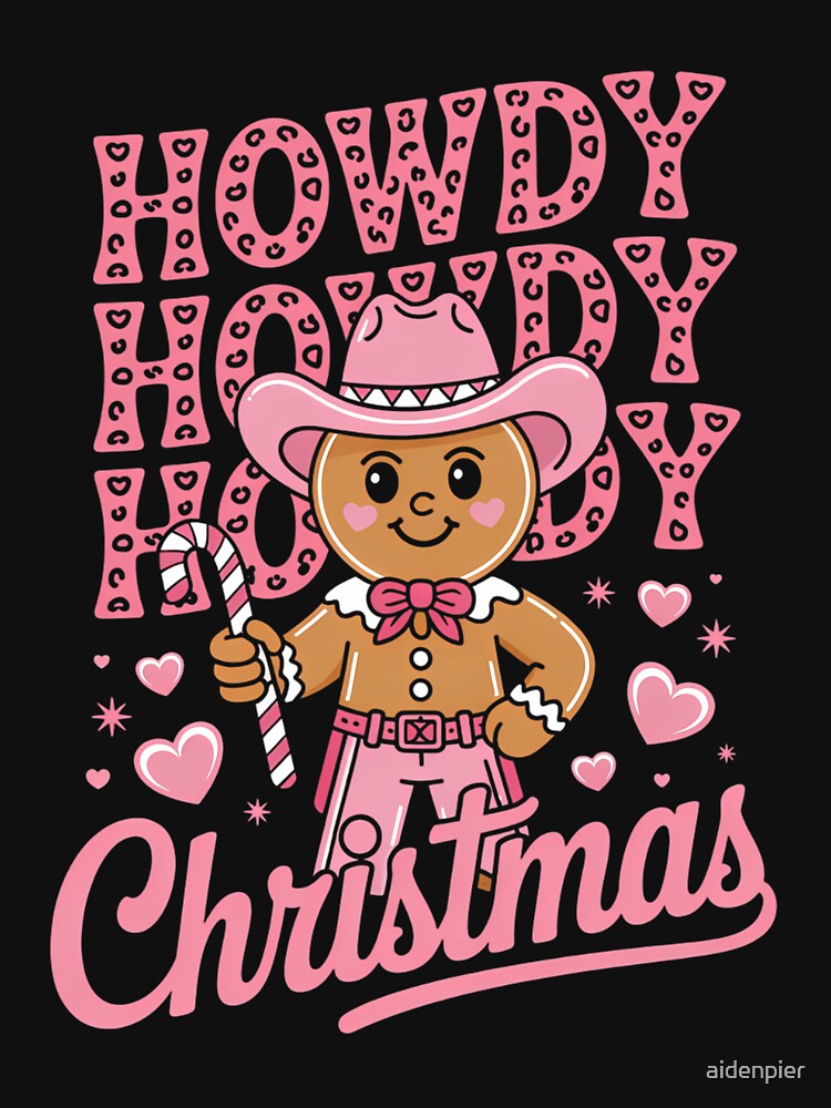 Cute Gingerbread Cowboy Howdy Christmas by aidenpier