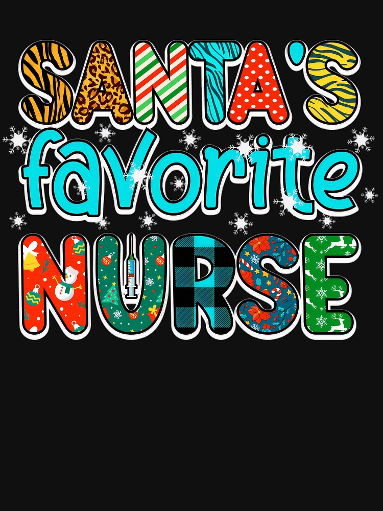 Retro Favorite Santas Merry Nurse Christmas Classic Vintage by Olincristie