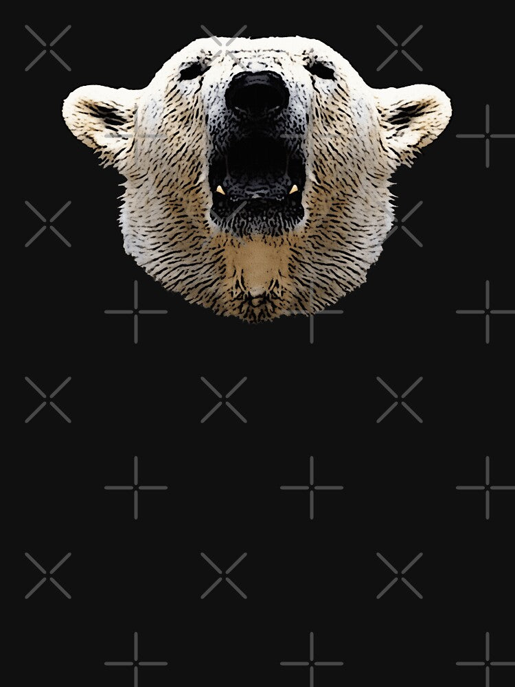 Polar bear face, roaring polar bear male by Kirei-Lily