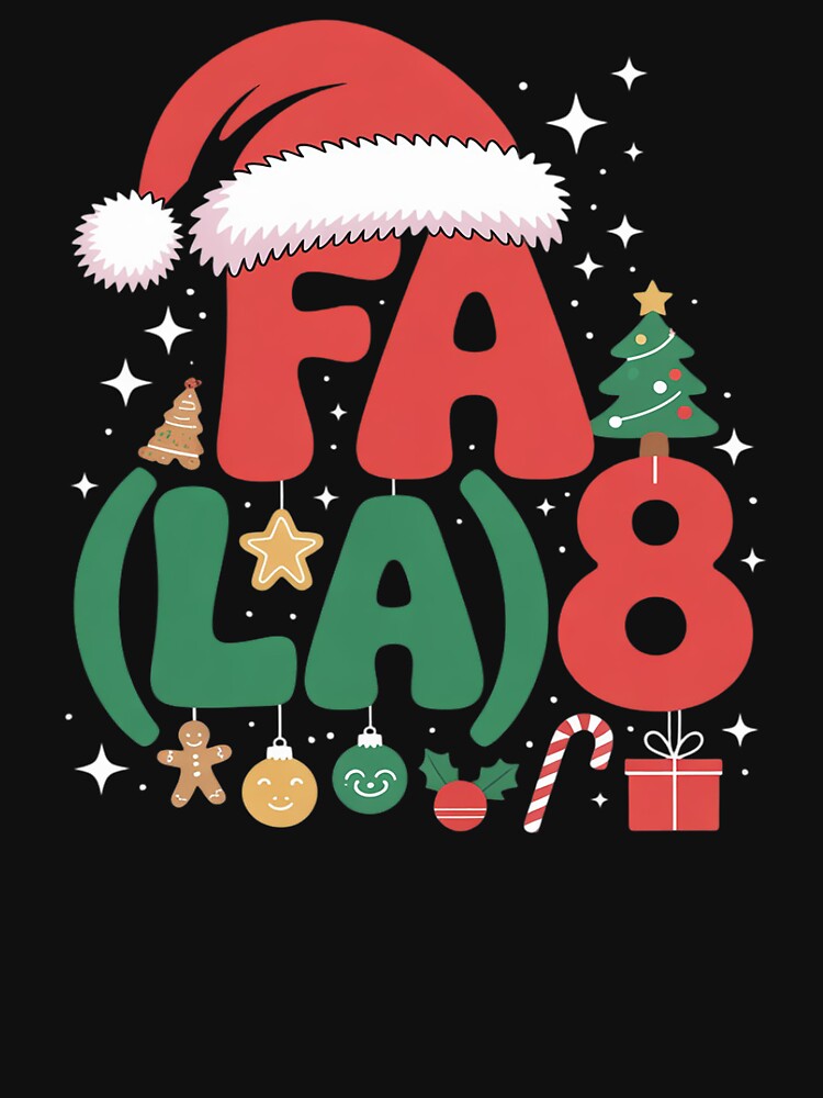 Fa La 8 Christmas Xmas Math Teacher Christmas Party by angolinnArt