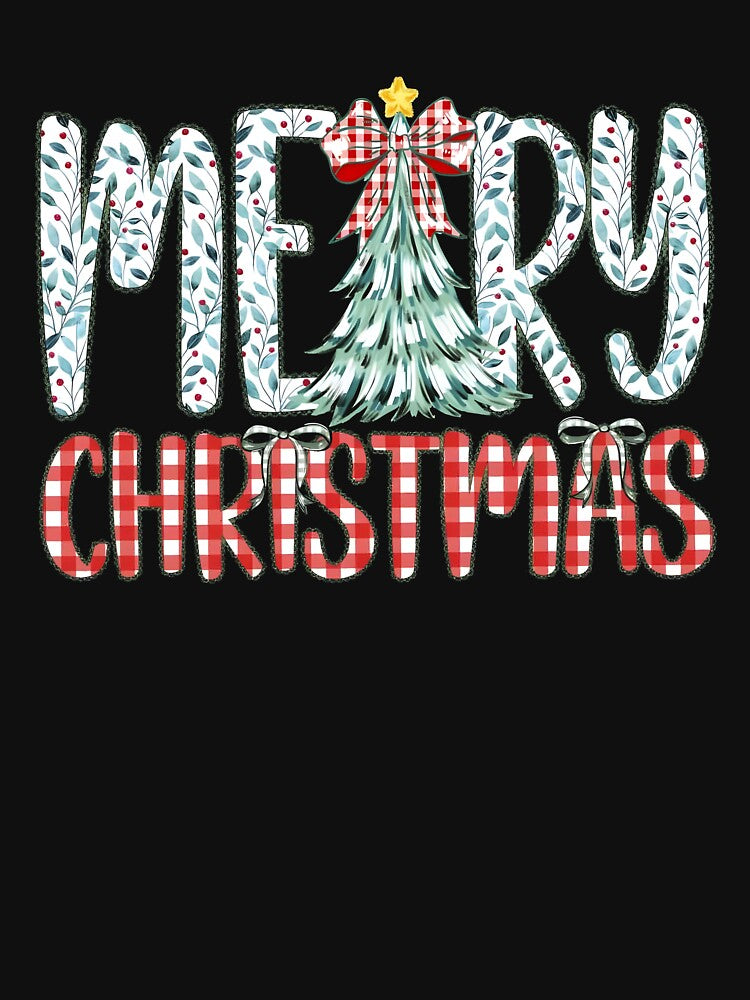 Merry Christmas Floral by Verbutler