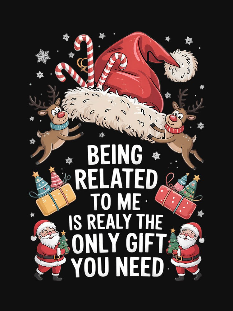 Being Related To Me Funny Christmas Family Xmas Pajamas by papertaless