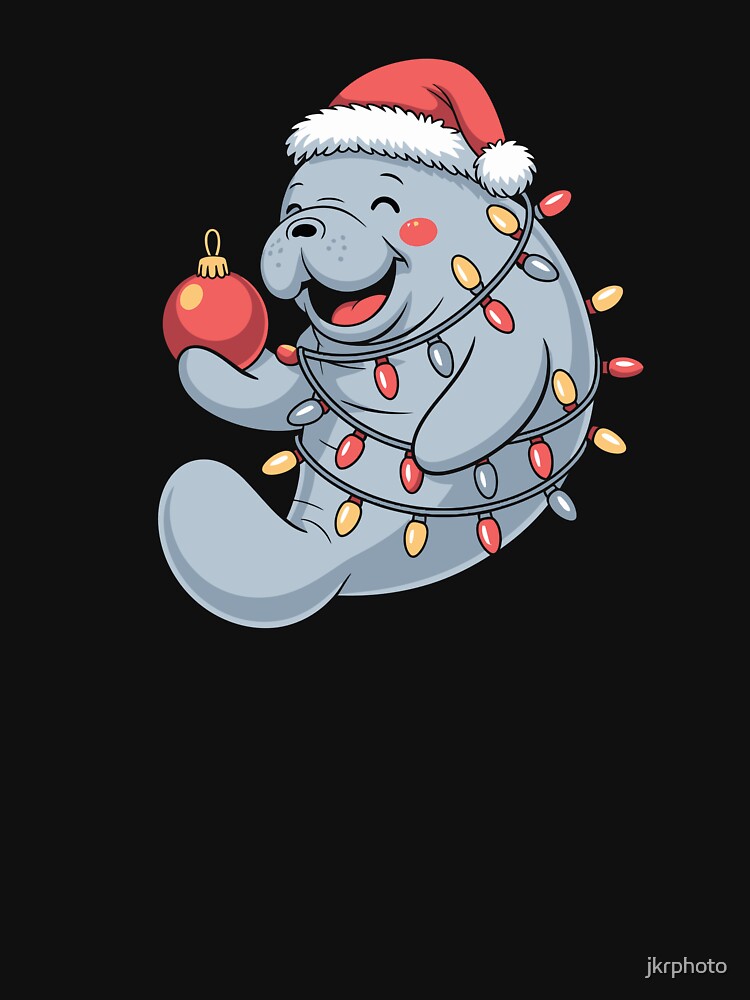 Manatee with Christmas Lights by jkrphoto