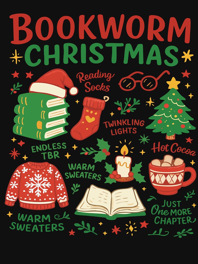 Bookworm Christmas -  Vintage Book Club Cozy Reading by BrianOMinard
