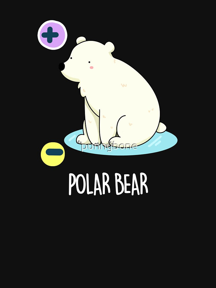 Polar Bear Funny Physic Bear Puns (Dark BG) by punnybone