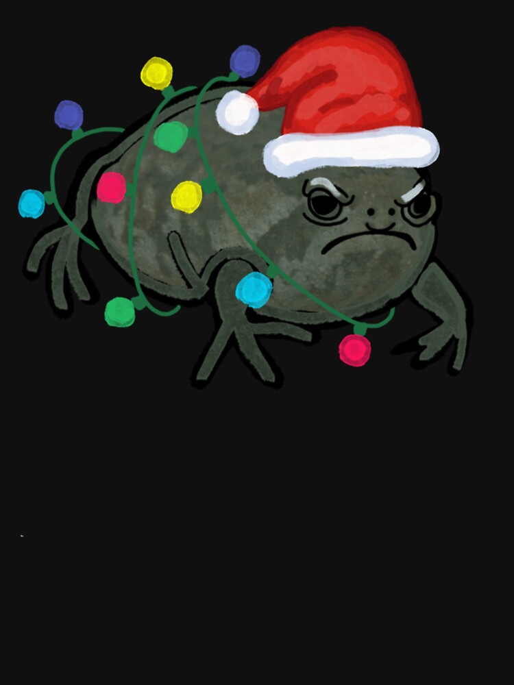 Black Desert Rain Frog Santa Hat Christmas Tree Lights by ChristineAyer