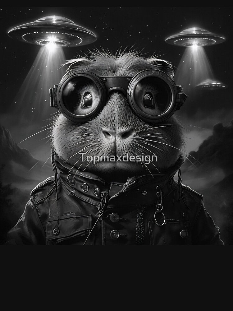 Funny Capybara With UFOs by Topmaxdesign