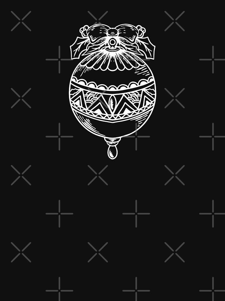 White Vintage Christmas Ornament Design by pattern-archive