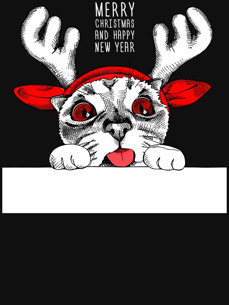 Christmas Kitty in Reindeer Style by WhimsicTalies