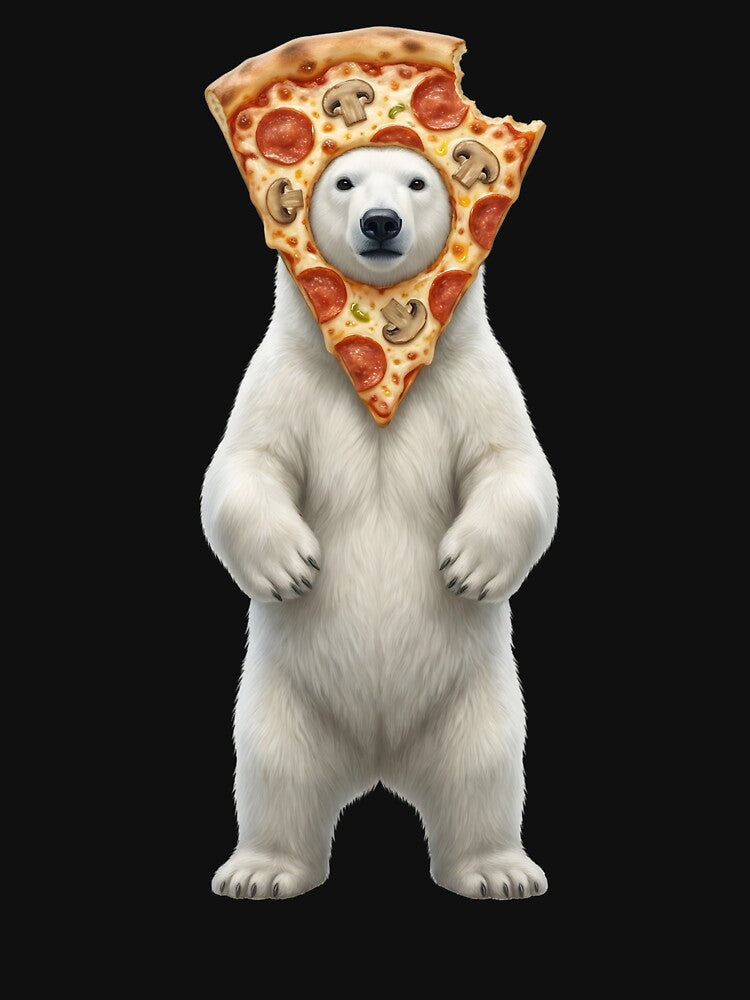 Funny Polar Bear Pizza Meme Animal Lover by TerryConnells