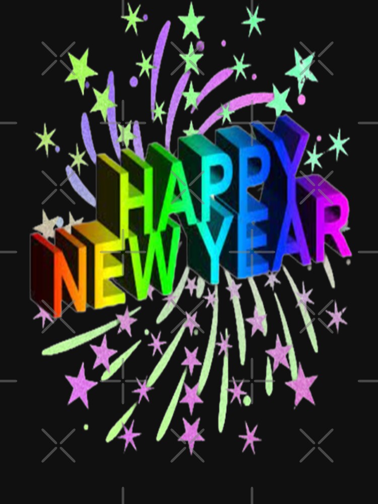 Neon Colorful Bold New Year Lettering Design, Howdy New Year, New Years Celebration, New Years Eve Countdown by Adri Barnard