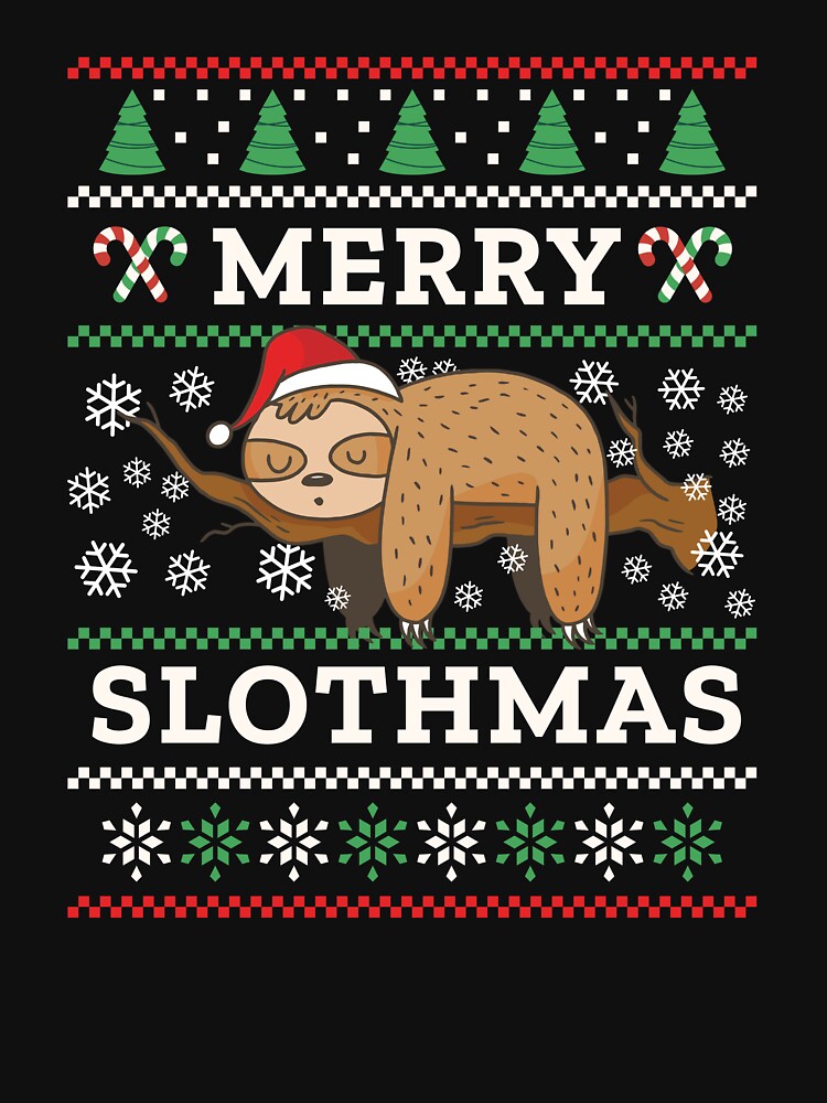 Merry Slothmas Lazy Spirit Xmas Santa by Betsytiptoe