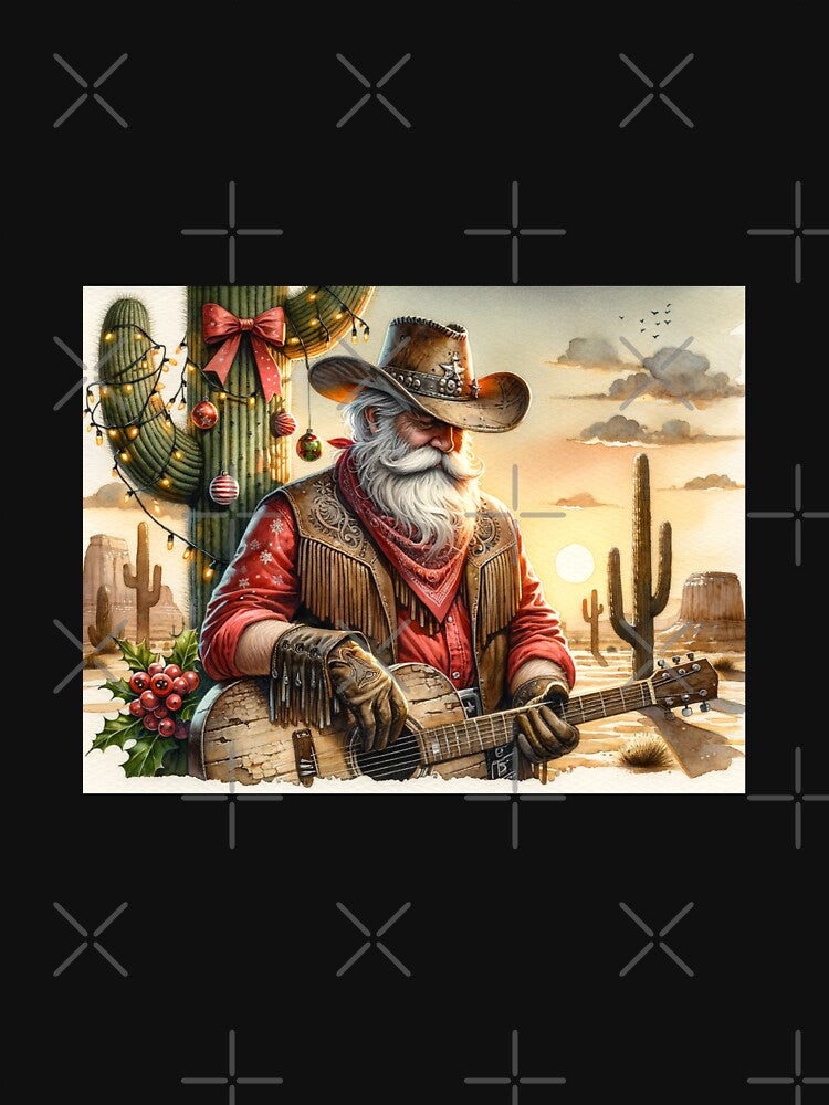 Vintage Western Cowboy Santa by TeesNthese