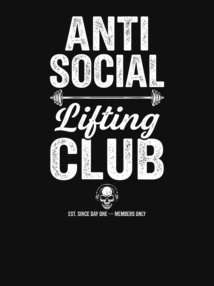 Anti Social Lifting Club Gym Shirt — Funny Weightlifting Gift — Bodybuilding by Raven Studios
