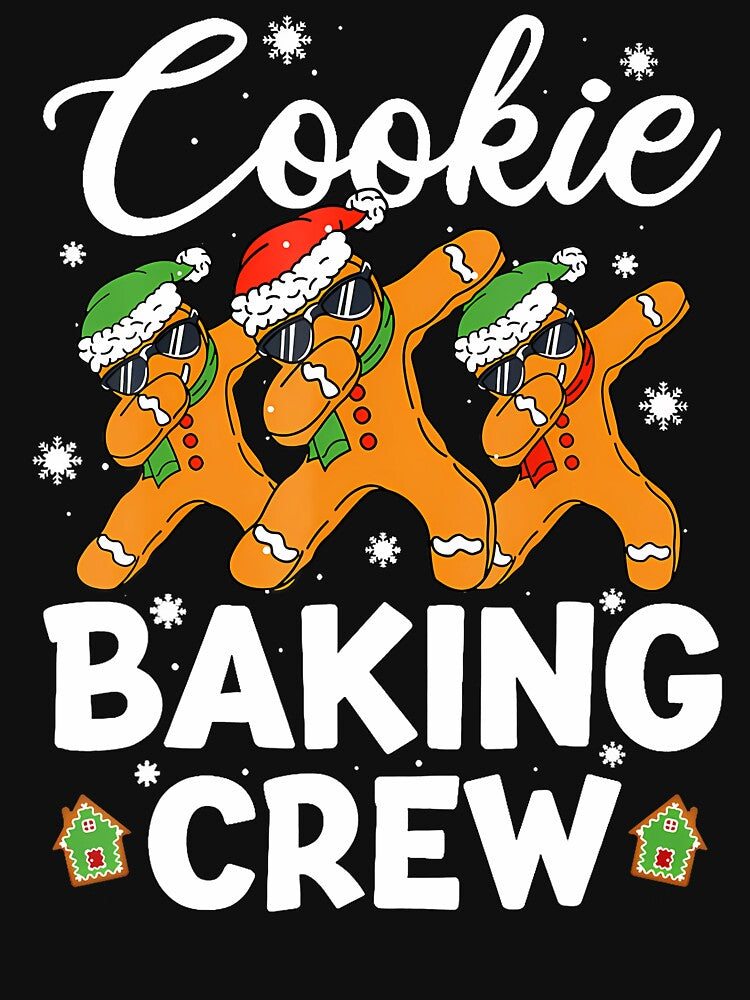 Dancing Gingerbread Man Cookie Baking Crew Christmas Funny by StephanieSophie