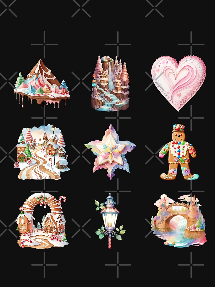 Christmas Gingerbread Kingdom Various Festive Elements by pixclipart