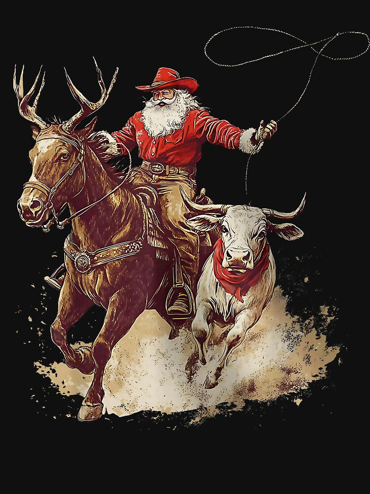 Santa Cowboy Christmas Western by Mehouter