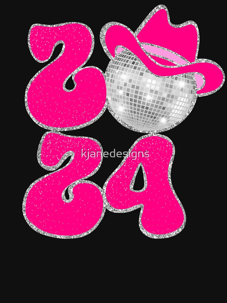 2024 Cowboy Hat Silver Disco Ball by kjanedesigns