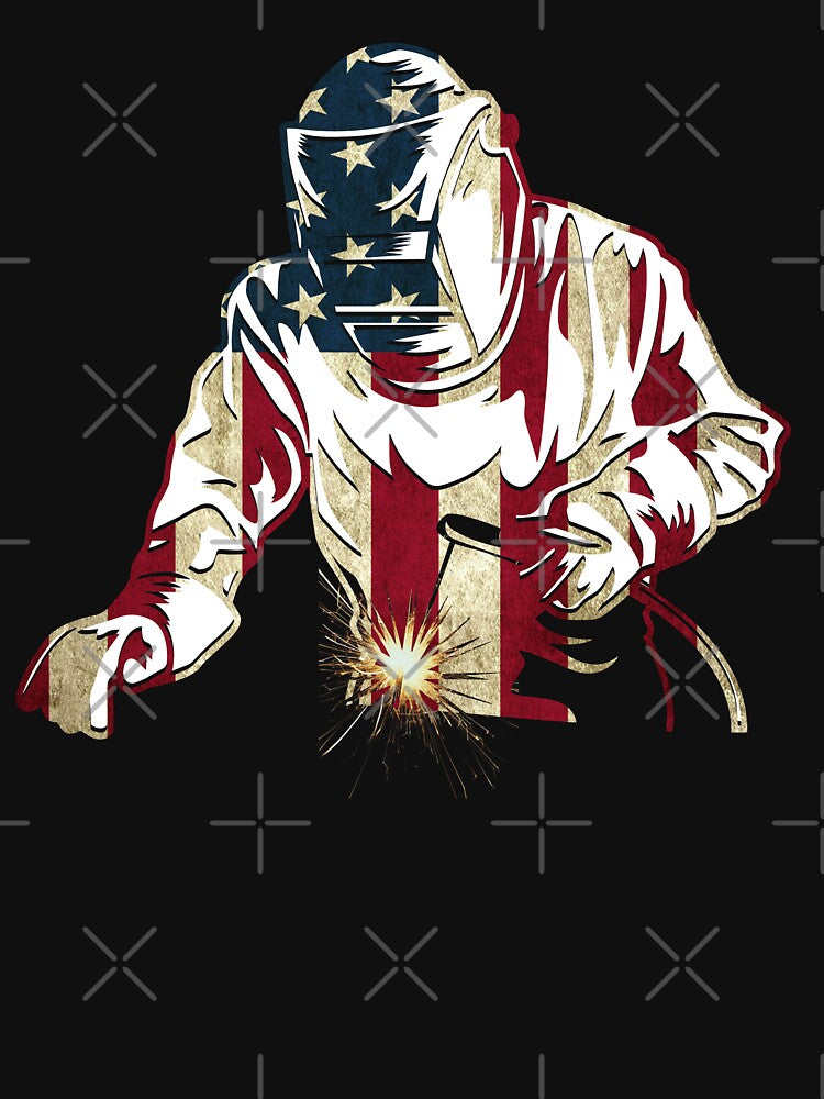 American Welder / USA-flag-welder by Tee Hub