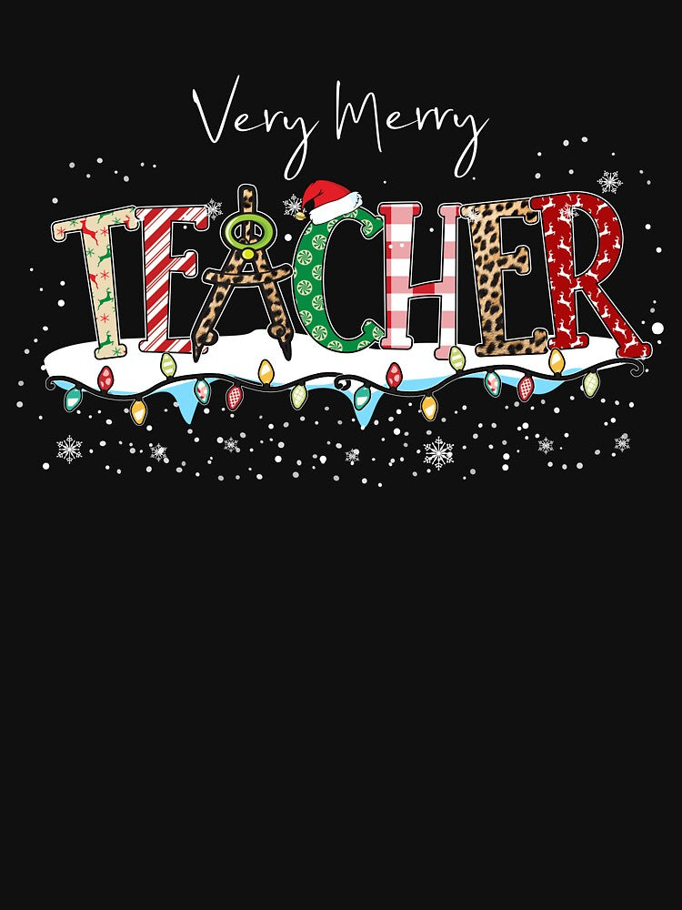 Very Merry Teacher| Merry Christmas by Trendyt-shirt20