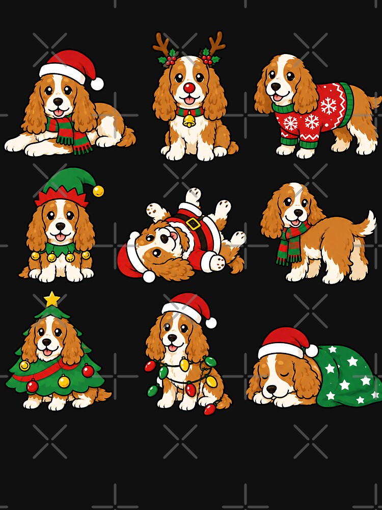 Funny Cocker Spaniel Dog Christmas Holiday Xmas Mom Dad by rafaeltto