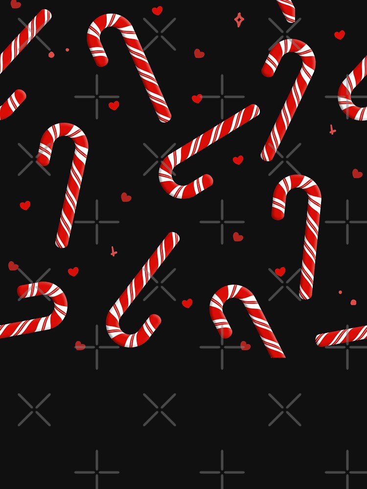 Candy cane with hearts and stars by Between Clouds