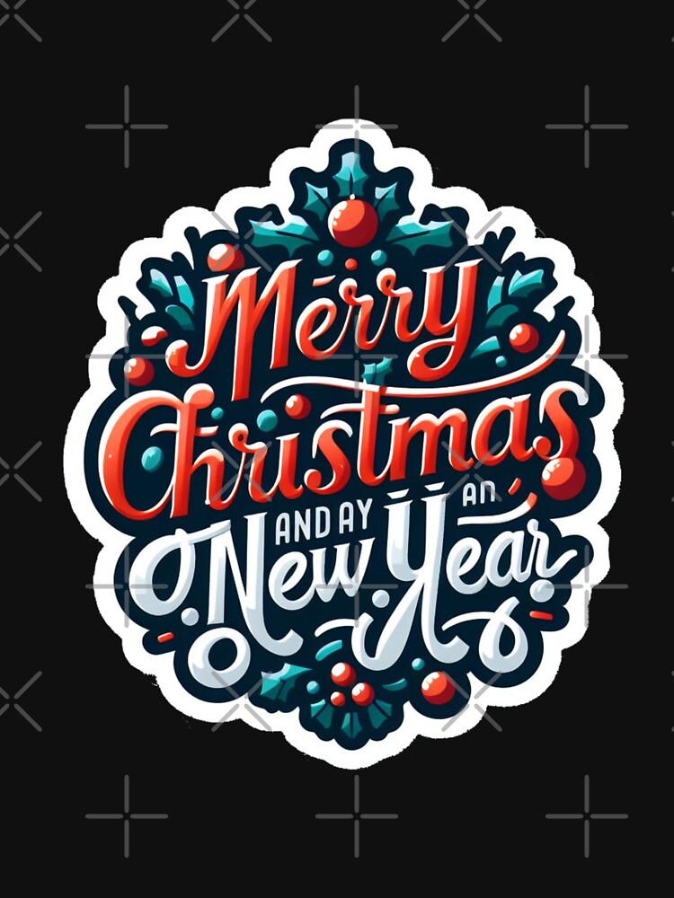 Christmas and Happy new year Typography by Visuals of  Karthik
