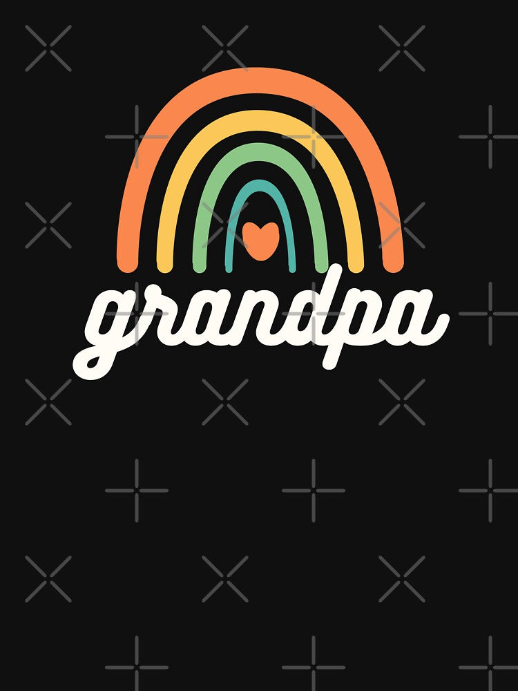 Grandpa - Colorful Rainbow - Heart - Family Reunion by patternjp